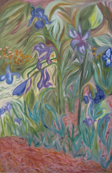 2007 Maya's Irises First 120x80 cm