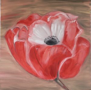 2017 Poppy 76x76cm