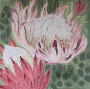 2017 South African Protea 76x76cm